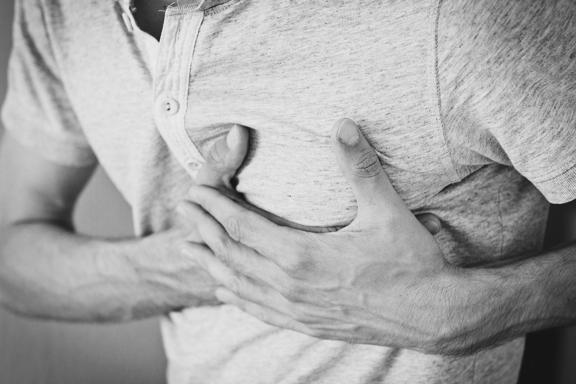 A man having chest pain