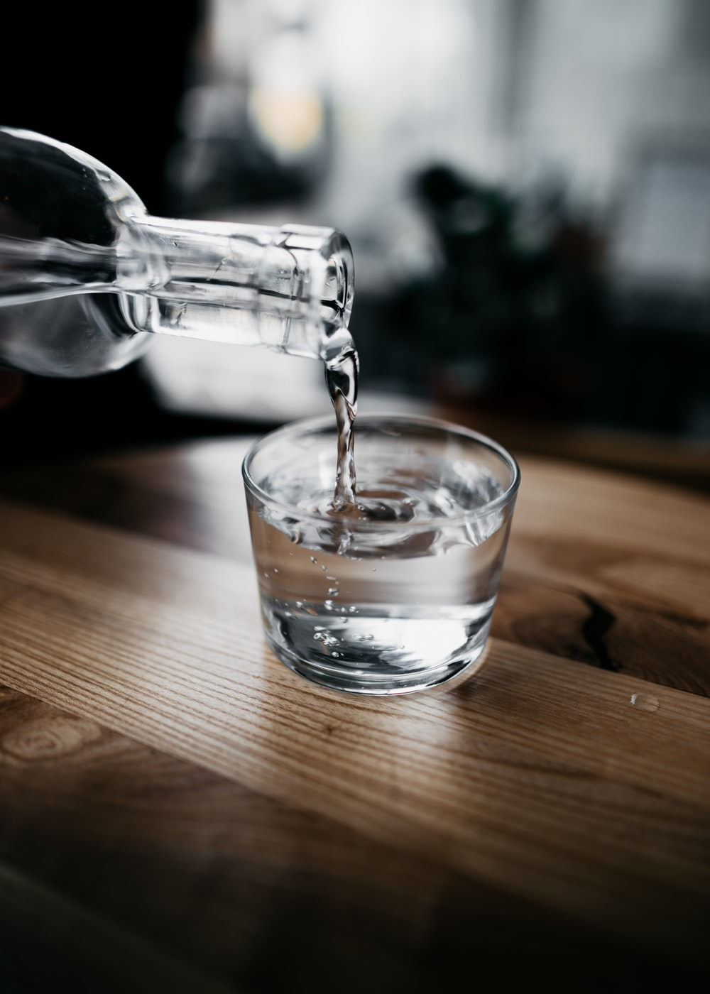 water being poured into a glass